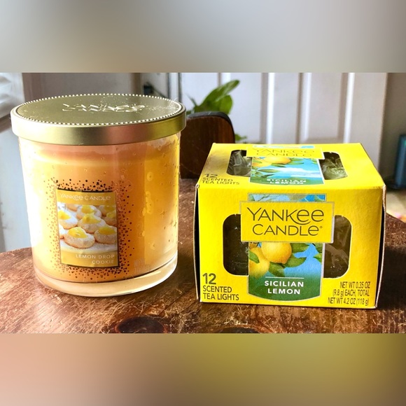 Yankee Candle Accents Yankee Candle Lemon Drop Cookie Jar And